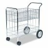Fellowes® 40912 Chrome Wire Mail Cart 37.5 x 21.5 x 39.5