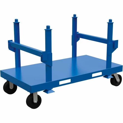 Vestil Heavy Duty Steel Stackable Material Cart 71" x 39" x 45", Blue, 5000lb Capacity