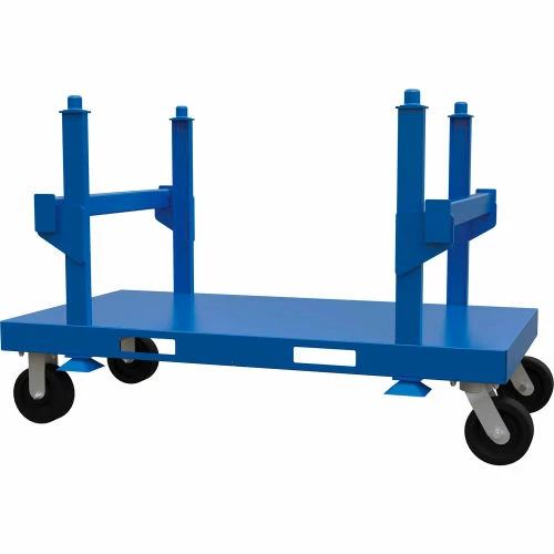 Vestil Heavy Duty Steel Stackable Material Cart 71" x 39" x 45", Blue, 5000lb Capacity - Image 2