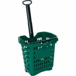 Versacart® Dark Green Rolling Basket 40 Liter - Pkg Qty 10