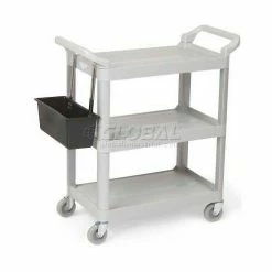 Vollrath® Multi-Purpose Plastic Carts, 97004, Gray, 300 Lb. Capacity, 33" X 16-13/16" X 37"
