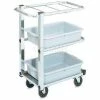 Vollrath® Cantilever Bussing Cart, 97186, 3-Shelf, Chrome