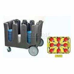 Vollrath® Traex Adjustable Dish Caddy, ADC-10, For Dish Sizes: 5-1/2" - 7-1/8, 10 Divider