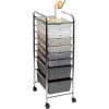 Seville Classics 15-3/8"L x 12-13/16"W x 38-3/16"H - 8-Drawer Storage Bin Organizer Cart - Gradient