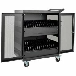 Tripp Lite 32-Device AC Charging Station Cart for Chromebooks and Laptops, Black