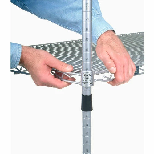 Nexel® Chrome Wire Linen Cart with Nylon Cover, 4 Shelves, 72"L x 18"W x 69"H - Image 5